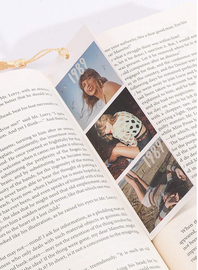 3PCS Singer’s Music Album 1989 Bookmark Taylor Bookmark Set, Book Markers For Women Bookmark Gift Taylor Merch For TS Fans 2x6 In - Image 3