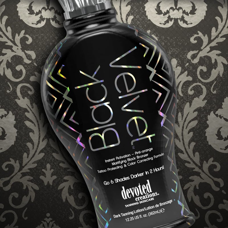 Devoted Creations Black Velvet Anti-Orange Mattifying Black Bronzer Tanning Lotion 12.25 oz - Image 4