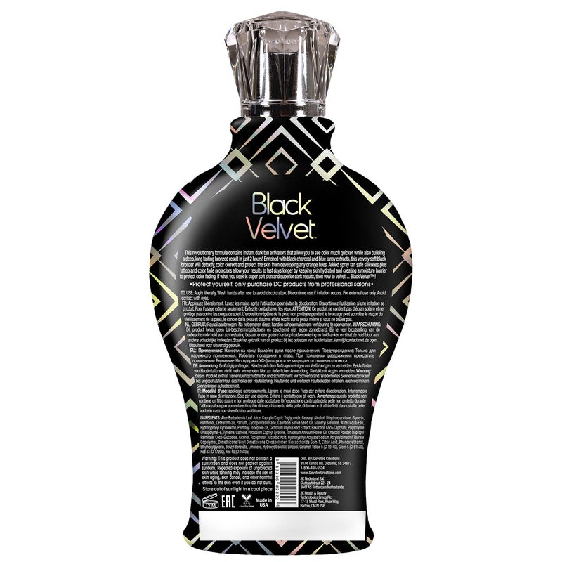 Devoted Creations Black Velvet Anti-Orange Mattifying Black Bronzer Tanning Lotion 12.25 oz - Image 2