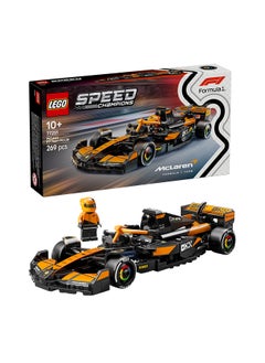 LEGO Speed Champions McLaren F1 Team MCL38 Race Car Toy with a Collectible Formula 1 Driver Minifigure - Model Kits for 10+ Year Old Boys & Girls or Adult Motorsport Fans 77251 (269 pieces)  - Image 1