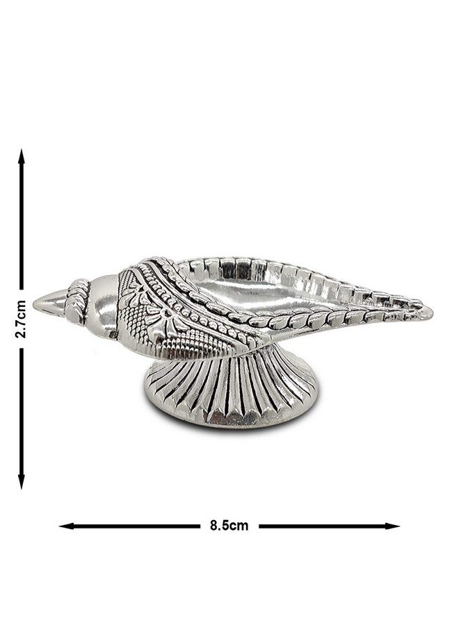 MAA SILVER Pure Silver Diya with Unique Shankh Conch Shell Shape Design & Antique Oxidised Finish BIS Hallmarked Perfect for Gift and Pooja Use (925 Purity)(33 Grams Silver) - Image 4