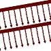 uxcell 1 Yard Crystal Beaded Ribbon Fringe Trim 24 Crystal Fringe Tassel Rhinestone Bead Trim Tassel for Curtain Lamp Shade Dress Clothes Wedding Decoration DIY Dark Red - Image 2