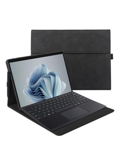 Protective Case for Microsoft Surface Pro 9/10/ 11th Edition AI PC 2024 13" Shell Compatible with Keyboard Cover  Ultral Thin & Light Heat Dissipation Design, Mil-Grade Business Cover (Black)