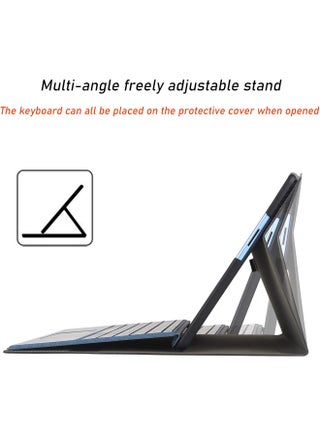 حافظة واقية لجهاز Microsoft Surface Pro 9/10/ 11th Edition AI PC 2024 مقاس 13 بوصة متوافقة مع غطاء لوحة المفاتيح بتصميم رفيع للغاية وخفيف الوزن مع تبديد الحرارة، غطاء عمل من الدرجة العسكرية (أسود) - view 5