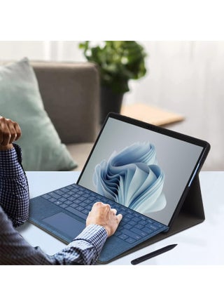 حافظة واقية لجهاز Microsoft Surface Pro 9/10/ 11th Edition AI PC 2024 مقاس 13 بوصة متوافقة مع غطاء لوحة المفاتيح بتصميم رفيع للغاية وخفيف الوزن مع تبديد الحرارة، غطاء عمل من الدرجة العسكرية (أسود) - view 3