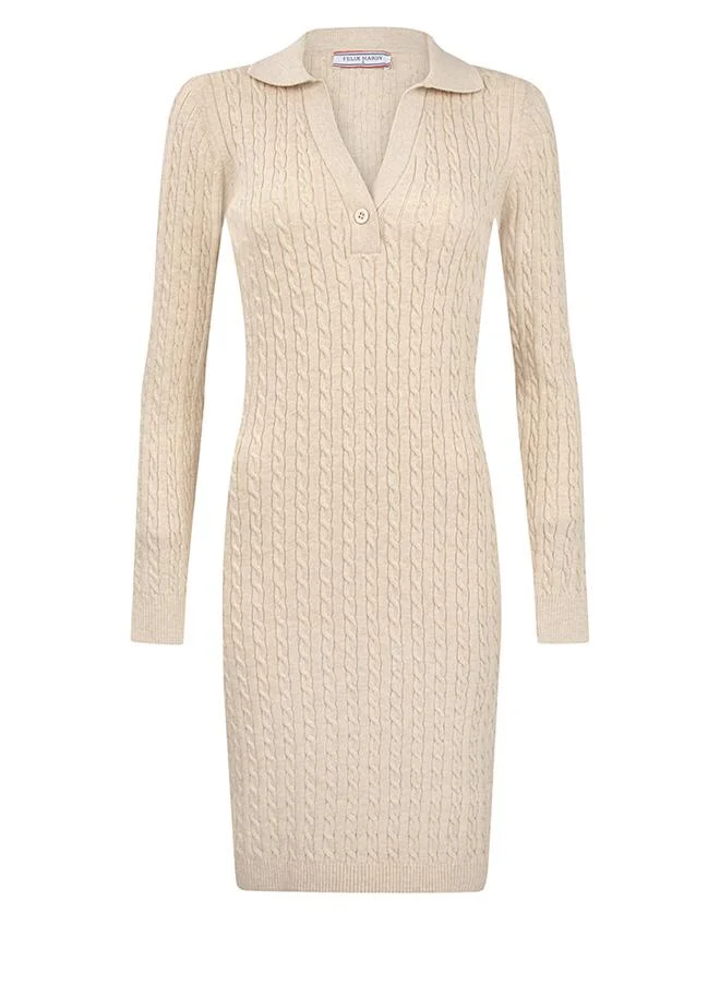 فيليكس هاردي فستان محبوك بأكمام طويلة