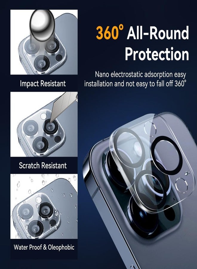 Vipsent Camera Lens Protector for iPhone 15 Pro 6.1" ＆ iPhone 15 Pro Max 6.7",9H Tempered Glass，Ultra HD, Scratch Resistance Easy to Install，Case Friendly，[Does not Affect Night Shots] 3-Pack - Image 2