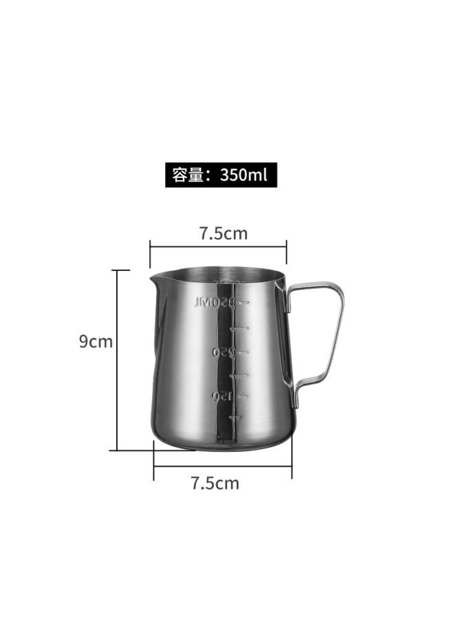 Stainless Steel Latte Art Pitcher, Frothing Pitcher, Coffee Latte Art Jug, Coffee Cup, Milk Frothing Pitcher, 304 Stainless Steel Tool With Scale