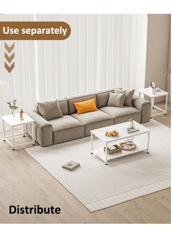 Stubborn Multi-functional 3-in-1 Table，beside table、coffee table、nightstand、TV table, suitable for living room and bedroom White  - Image 4