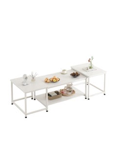 Stubborn Multi-functional 3-in-1 Table，beside table、coffee table、nightstand、TV table, suitable for living room and bedroom White  - Image 2