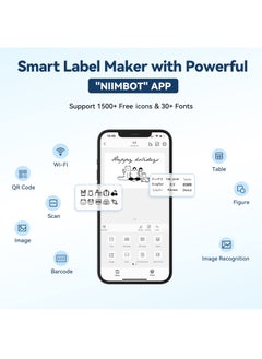 NIIMBOT NIIMBOT B1 Label Maker with Auto Identification,2 Inch Bluetooth Portable Label Printer Easy to Use for Office, Home, Business  - Image 4