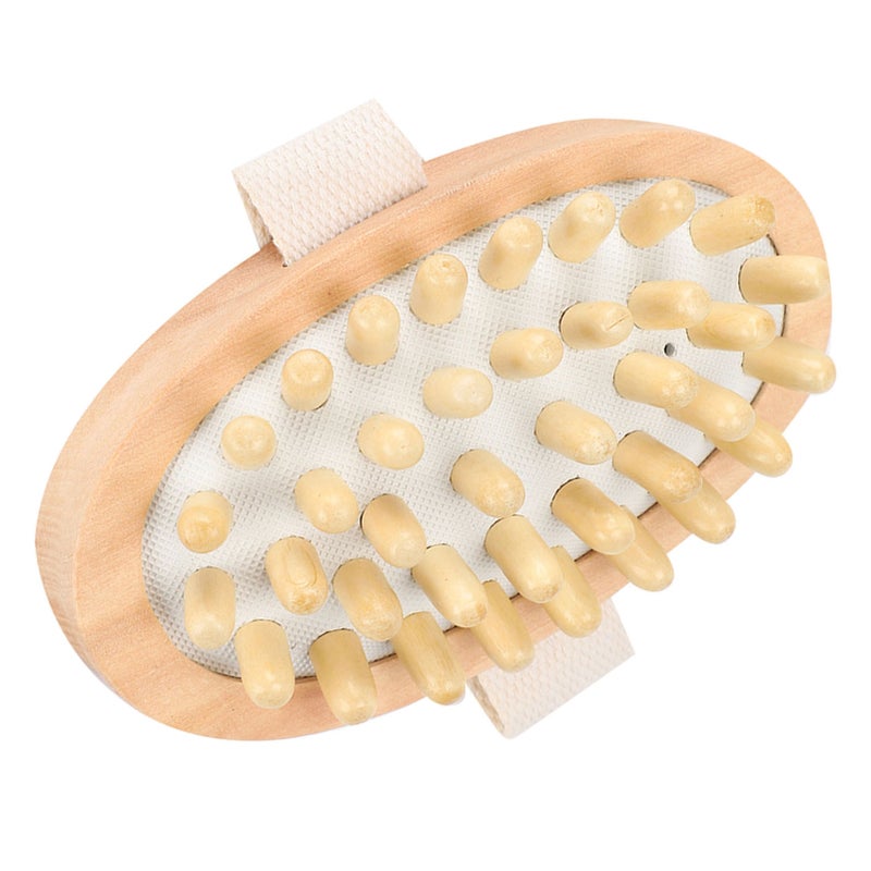 Massage Brush Natural Wood Massager Body Brush Scrubber Hair Scalp Spa Bath Massage - Image 3