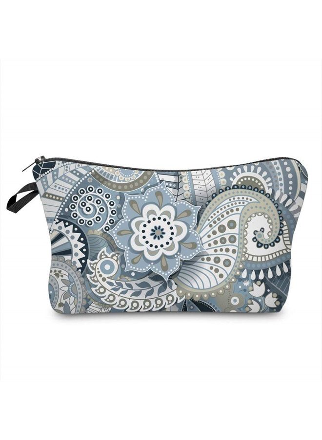 deanfun Cosmetic Bag for Women, Mandala Flowers Waterproof Makeup Bags Roomy Toiletry Pouch Travel Accessories Gifts (51559) - Image 1