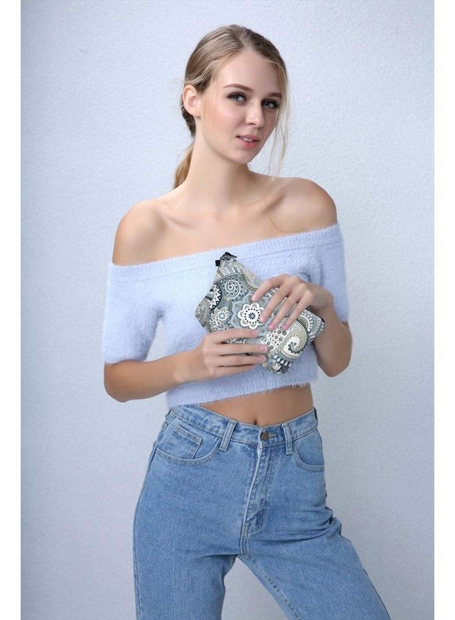 deanfun Cosmetic Bag for Women, Mandala Flowers Waterproof Makeup Bags Roomy Toiletry Pouch Travel Accessories Gifts (51559) - Image 3