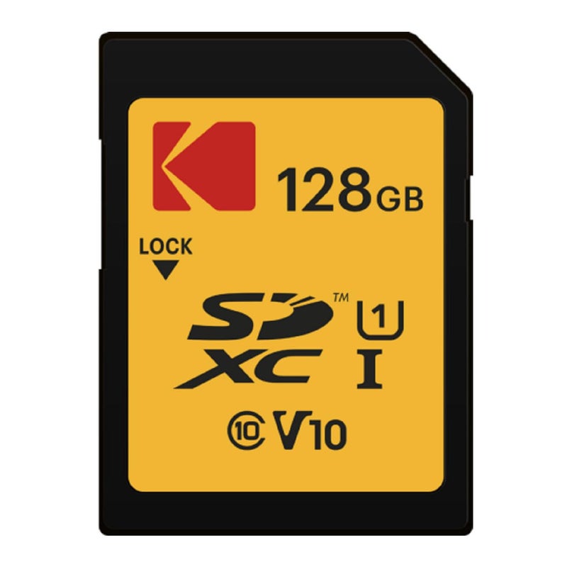 Kodak KODAK Premium Memory Card 128GB, 85MB/s Read Speed, 25MB/s Write Speed for Full HD Video and High-Resolution Pictures, Compatible with SDHC and SDXC Standards - EKMSD128GXC10K  - Image 1