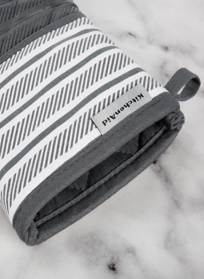 KitchenAid Albany Oven Mitt 2-Pack Set, Charcoal Grey, 7"x13" - Image 3