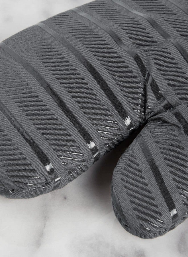 KitchenAid Albany Oven Mitt 2-Pack Set, Charcoal Grey, 7"x13" - Image 4