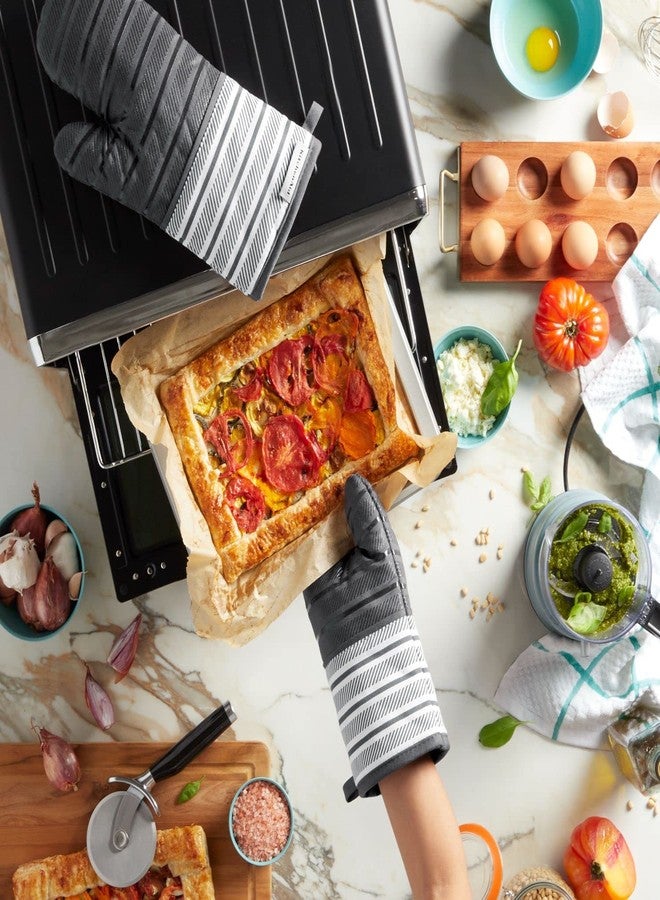 KitchenAid Albany Oven Mitt 2-Pack Set, Charcoal Grey, 7"x13" - Image 5