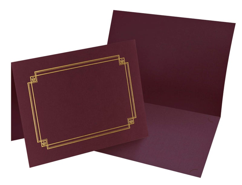 Great Papers! Burgundy Linen Certificate Cover, 12"x 9.375", 3 Count (939503) - Image 2