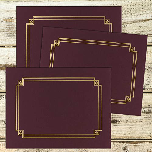 Great Papers! Burgundy Linen Certificate Cover, 12"x 9.375", 3 Count (939503) - Image 3