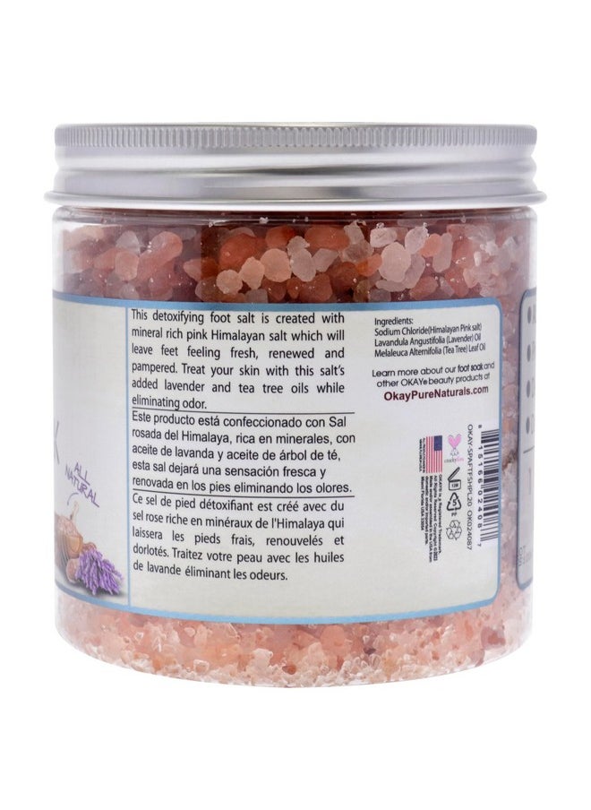OKAY Okay Himalayan Pink Salt Detoxifying Foot Soak With & Tea Tree Oil, lavender, 20 Ounce  - Image 2