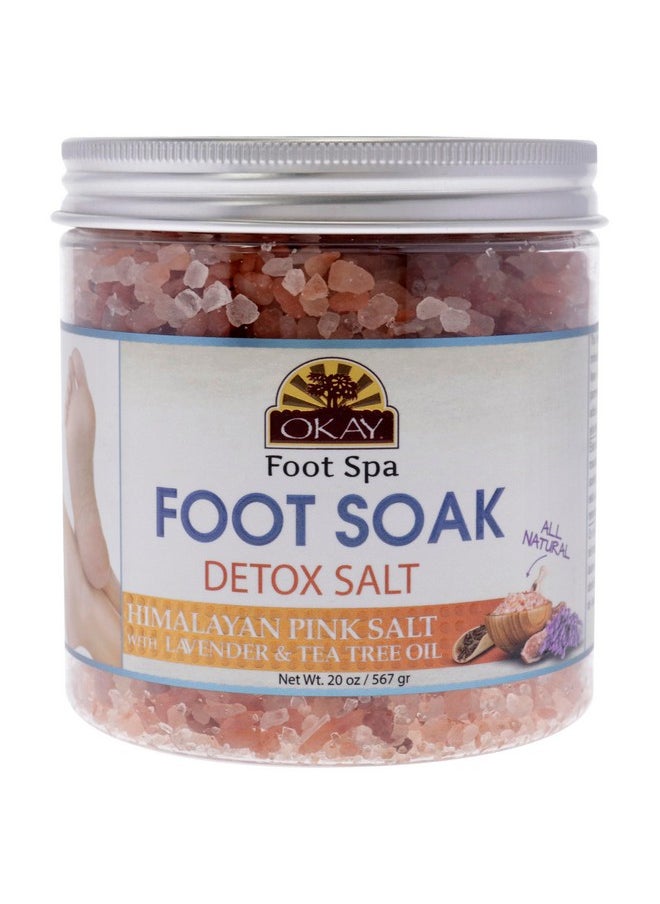 OKAY Okay Himalayan Pink Salt Detoxifying Foot Soak With & Tea Tree Oil, lavender, 20 Ounce  - Image 1