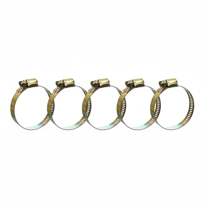 Universal Metal Hose Clamp Adjustable Worm Drive Pipe Clip Heavy Duty Gas Hose Clamp Rust Resistant Fastening Clamp for Air Water Fuel Hoses 5 Pecies (2 Inch) - Image 1