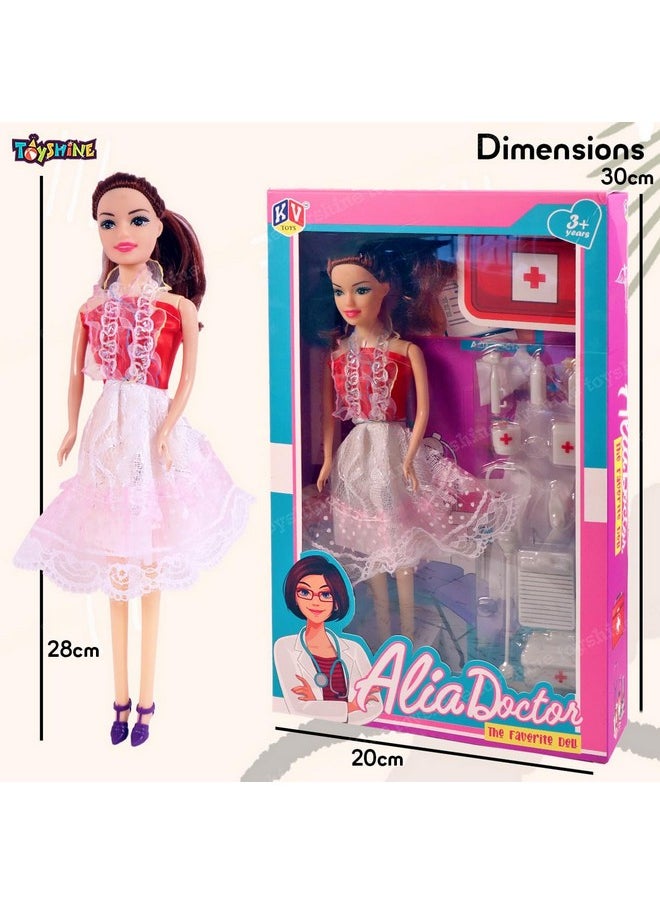 Toyshine Toyshine Alia Doll with Medical equipments, Furniture & Accessories Toys for Kids Role Play Set for Age 3+  - Image 4