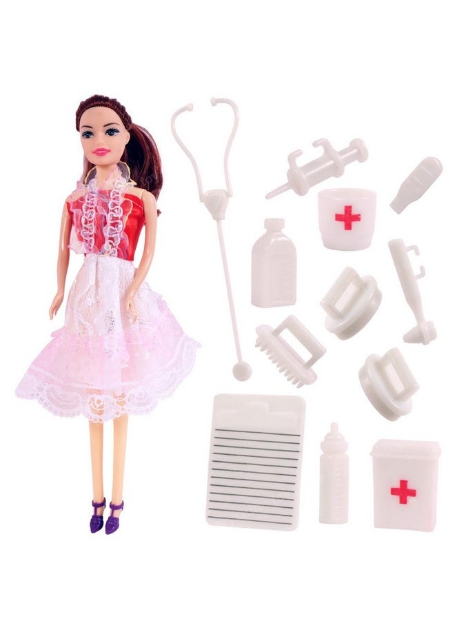 Toyshine Toyshine Alia Doll with Medical equipments, Furniture & Accessories Toys for Kids Role Play Set for Age 3+  - Image 5