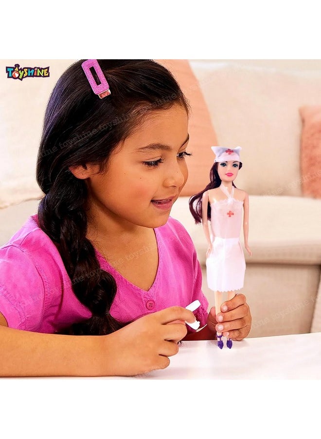 Toyshine Toyshine Alia Doll with Medical equipments, Furniture & Accessories Toys for Kids Role Play Set for Age 3+  - Image 2