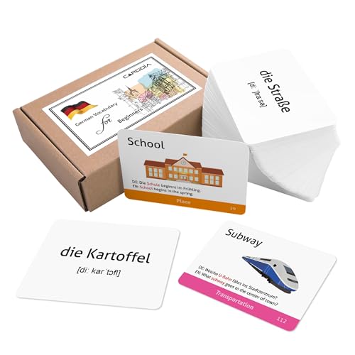 CARDDIA | German Vocabulary for Beginners Educational Flashcards - Image 1
