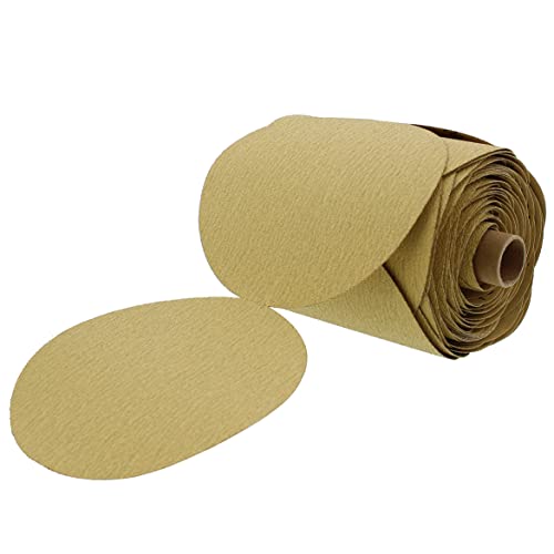 ABN 180 Grit Sandpaper Roll - 6 Inch Round Sanding Discs Aluminum Oxide Sandpaper Discs with Adhesive Back, 100Pc - Image 2