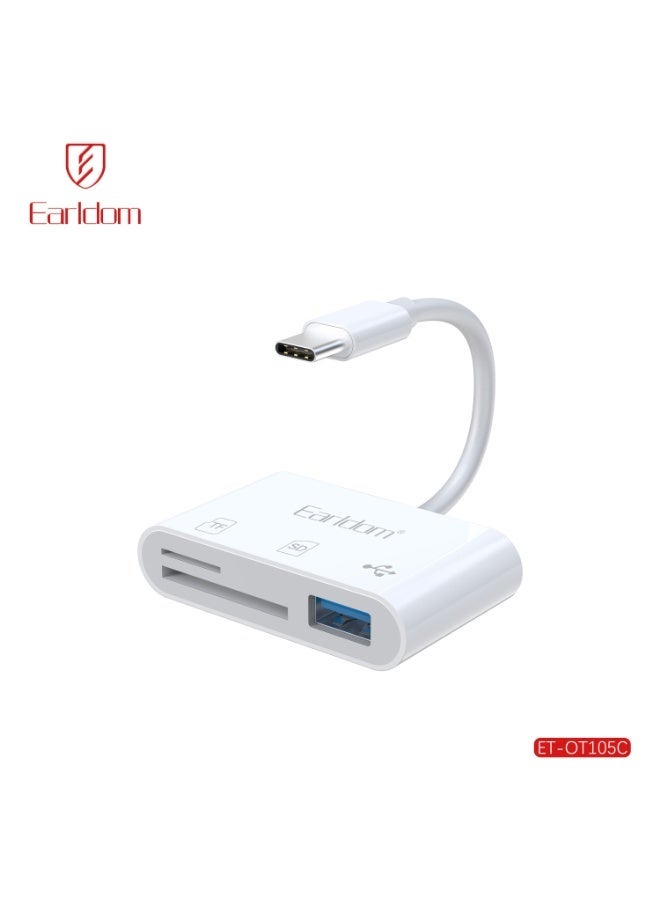 Earldom ET-OT105C 3IN1 USB-C TO OTG CARD READER ADAPTER - Image 1