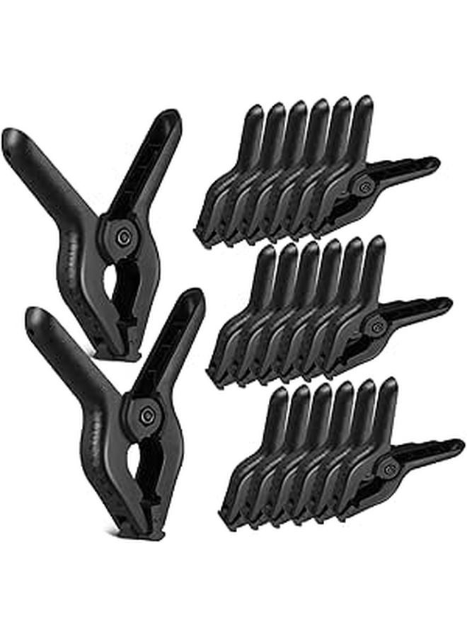 Heavy Duty Plastic A Clips 24 Pack Nonslip Backdrop Spring Clamps For Pool Cover Woodworking - Image 1