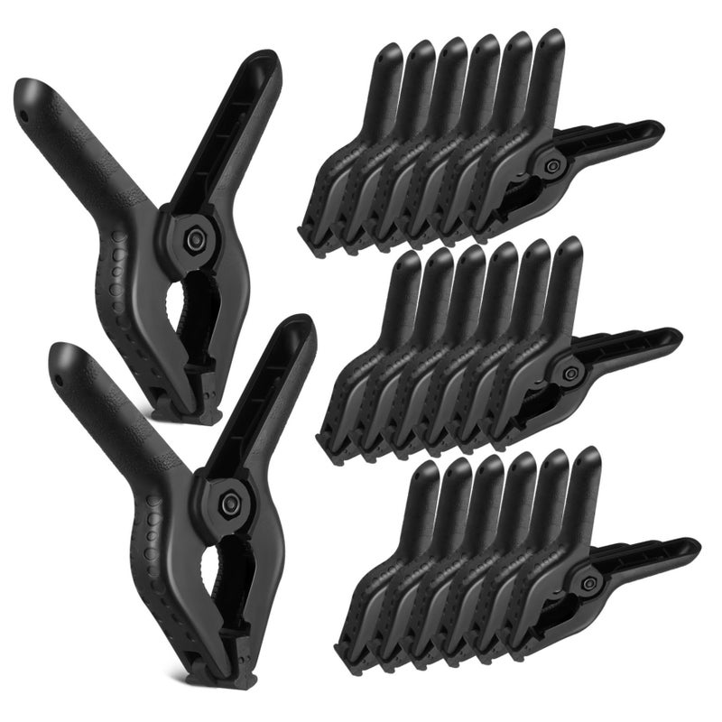 Heavy Duty Plastic A Clips 24 Pack Nonslip Backdrop Spring Clamps For Pool Cover Woodworking - Image 2
