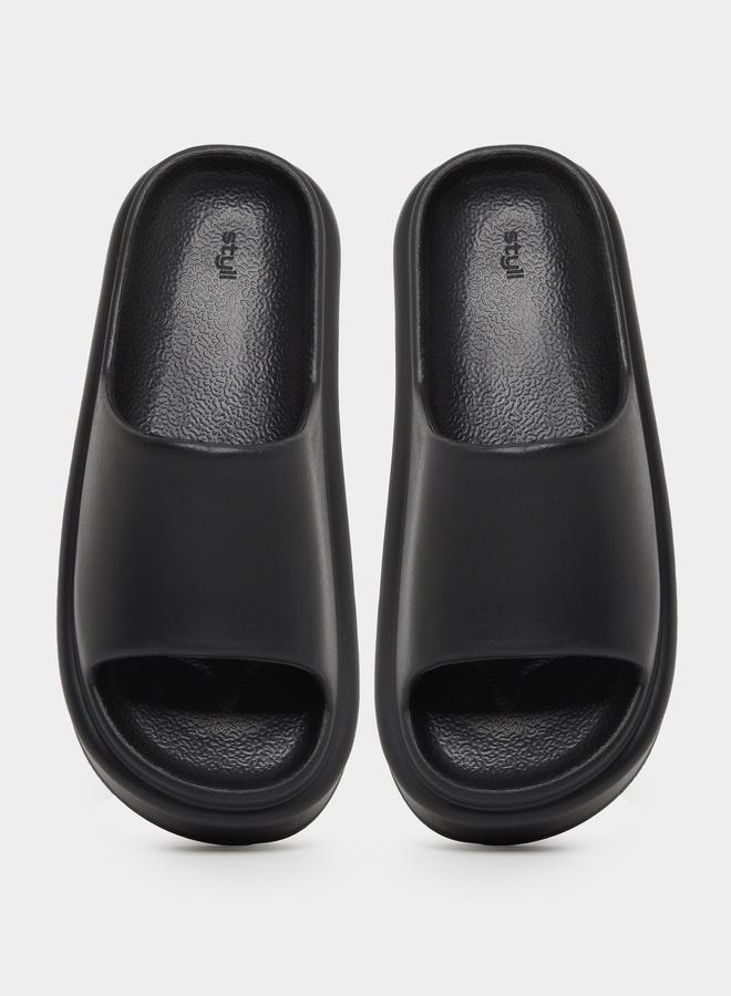 Styli Plain Open Toe Slip-On Flatform Slides - Image 5