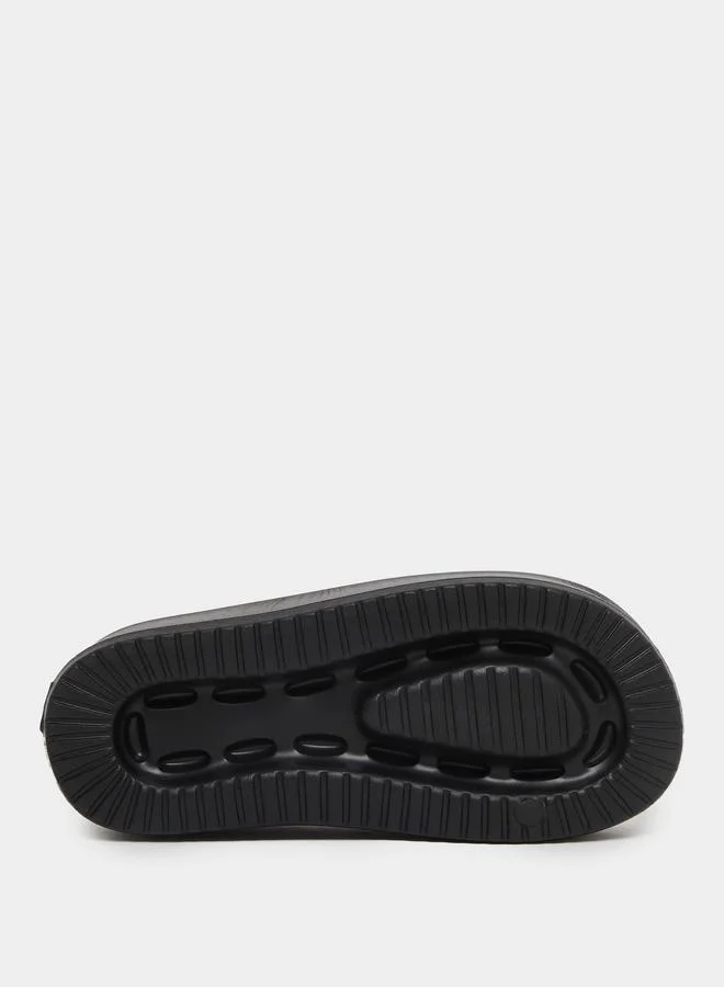 Styli Styli Plain Open Toe Slip-On Flatform Slides