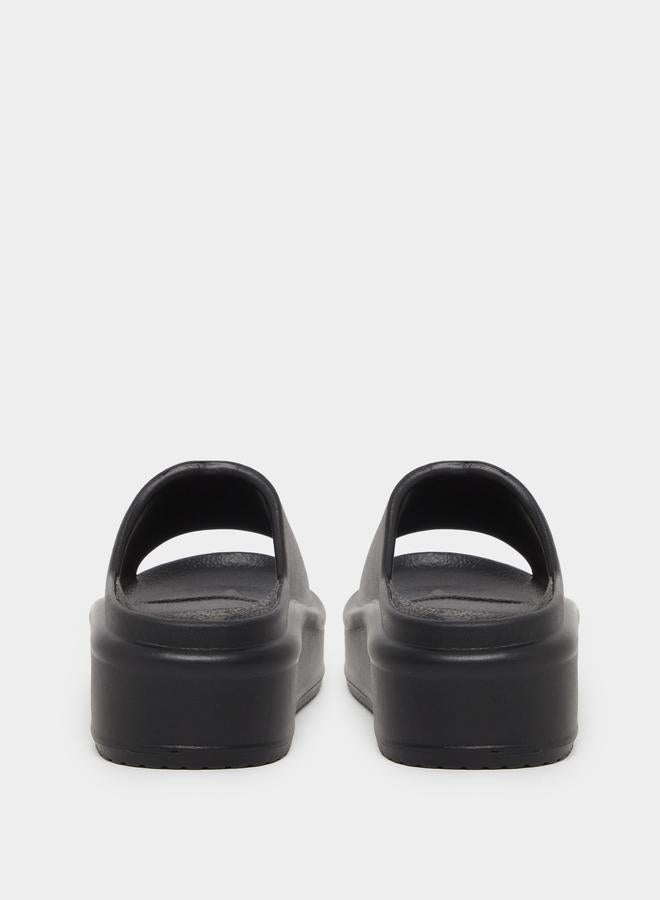 Styli Plain Open Toe Slip-On Flatform Slides - Image 4