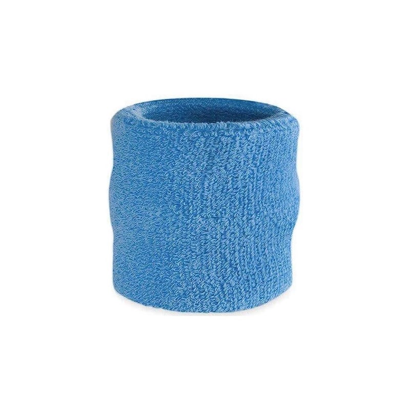 AMIFIT 3 x 3 Inch Wrist Sweatbands Tennis Wrist Bands Absorbent Sweatbands for Football Basketball Running Athletic Sports and Working Out, Pack of 1 (Sky Blue) - Image 1