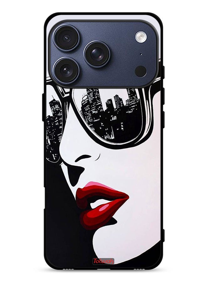 Tolwak Apple iPhone 17 Pro Protective Case Cover Girl Face Abstract Art - Image 1