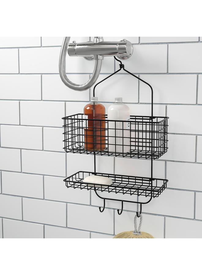 erorex Shower hanger, two tiers, black, 31x56 cm - Image 2