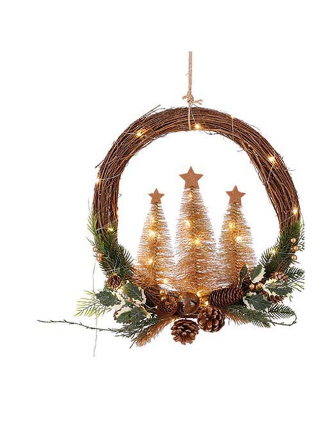 Suncoast Wreath Tree Gold 40 LED Lights Battery Operated - Image 1