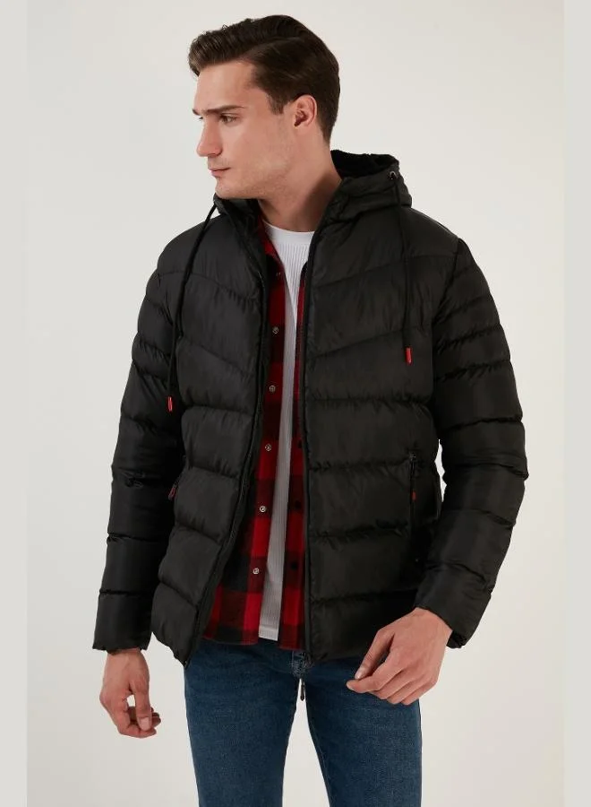 Buratti  Buratti Plush Lined Hooded Zippered Slim Fit Puffer Jacket Men's COAT 5762010 for Men | Best Price UAE