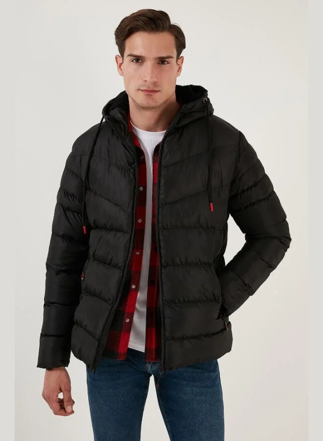 Buratti  Buratti Plush Lined Hooded Zippered Slim Fit Puffer Jacket Men's COAT 5762010 for Men | Best Price UAE