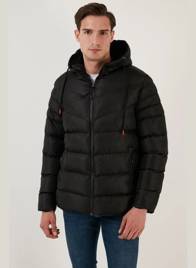 Buratti  Buratti Plush Lined Hooded Zippered Slim Fit Puffer Jacket Men's COAT 5762010 for Men | Best Price UAE