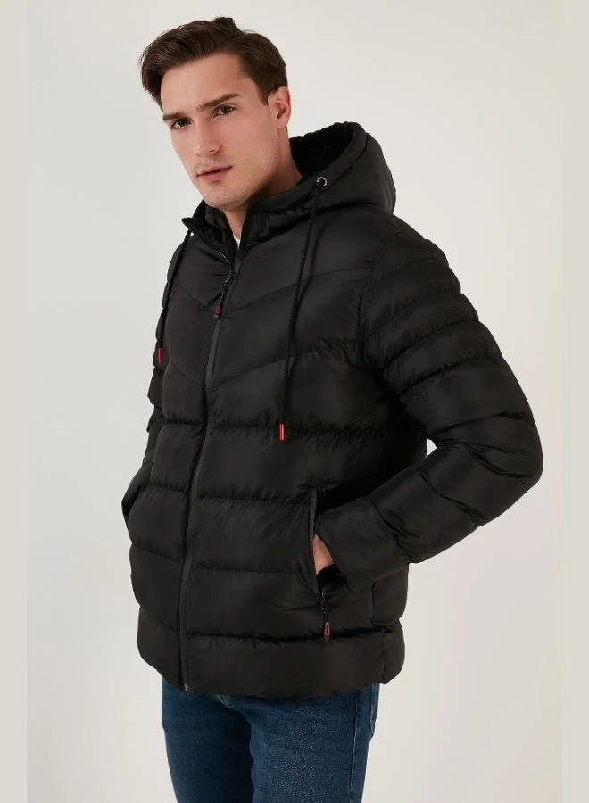 Buratti  Buratti Plush Lined Hooded Zippered Slim Fit Puffer Jacket Men's COAT 5762010 for Men | Best Price UAE