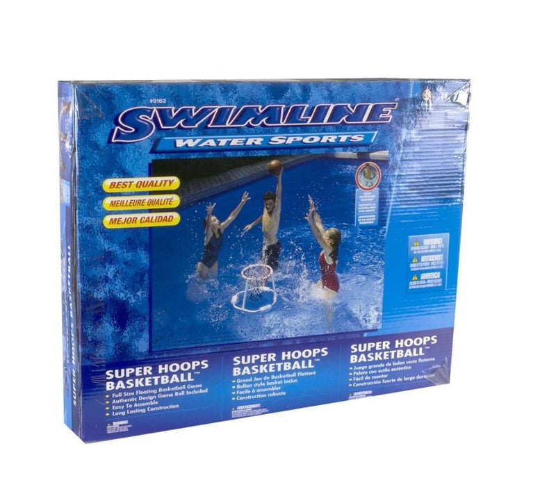 SWIMLINE Pool Basketball Hoop Floating Or Poolside Game With Real Feel Net & Float Foam For Kids & Adults Swimming Splash Super Hoops With Water Basketball Pools Toy Outdoor Summer 9162 - Image 5