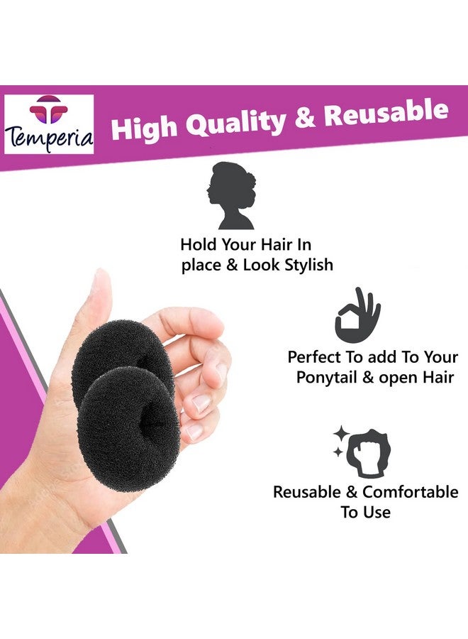 Temperia Hair Donut Bun Maker For Women & Girls - Puff Juda Bun Shaper - Hair Accessories For Women - Pack Of 3 (Small, Medium & Large) - Image 4