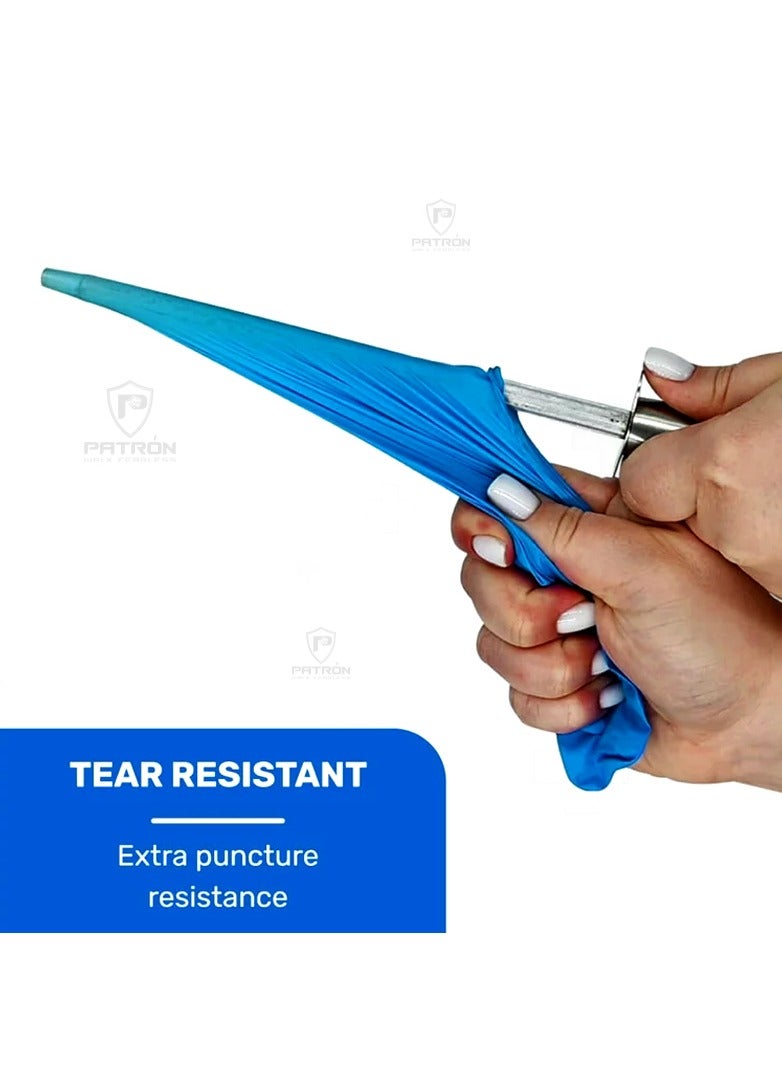 Patron A Hygienic Shield for Ultimate Protection, Patron's Blue Vinyl Gloves Powdered | Pack Of 1000 PCs - Image 3