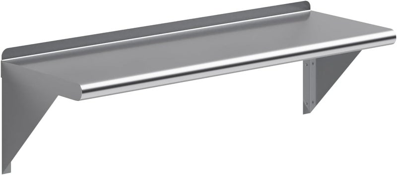 AmGood Stainless Steel Wall Shelf – Select from 47 Sizes. from 10 in. to 96 in. Long. from 6 in. to 24 in. Wide. - Image 1